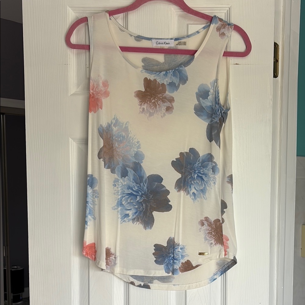 Calvin Klein Floral Sleeveless Tank Top
